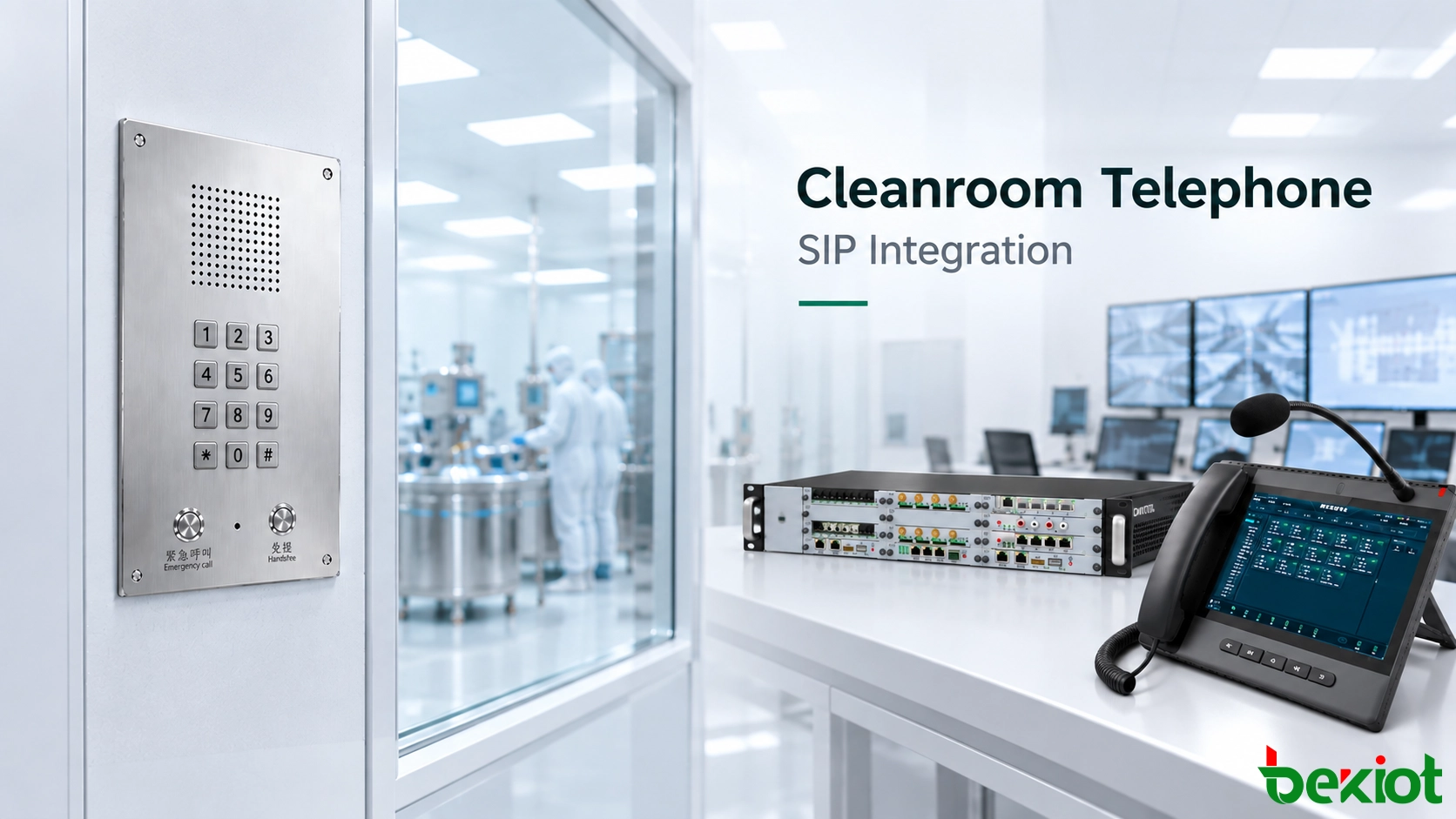 How Does a Cleanroom Telephone Connect to a SIP Communication System?