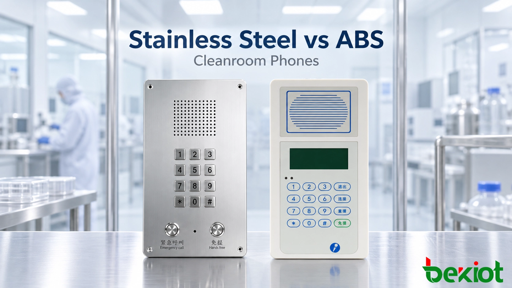 Stainless Steel vs ABS Cleanroom Phones: Which Material Is Better for Your Facility?
